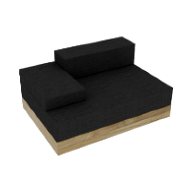 ヴァンヌ コーナーソファ（右肘掛） + 純正クッション （VANNES-GBX5881LHL）