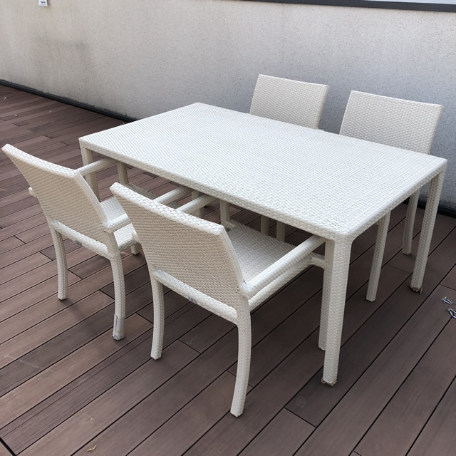 【展示品】 カンクン レクタングルダイニングセット （CNC-ST1） NC511（Wheat）orNC001（Mahogany）