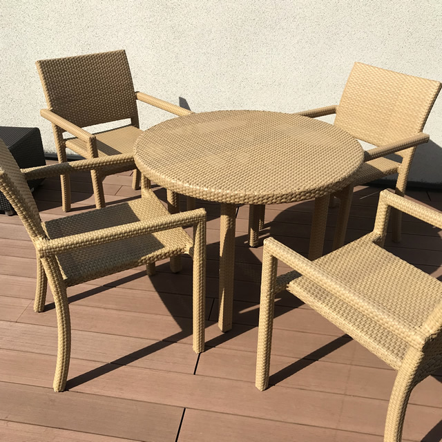 【展示品】 カンクンダイニングセット H333（Honey）