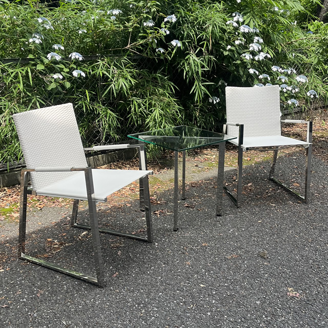 【新品ストック即納】 スロープ ダイニングラウンジセット （OBSIDIAN-ST1） NC907（WEATHERED WHITE）