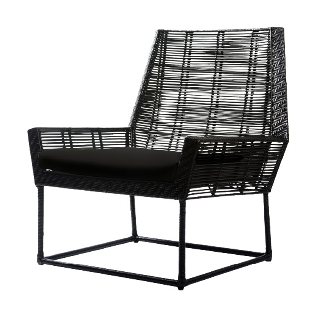 パリス ラウンジチェアーMN（ブラック） + 純正クッション （PARIS-GAG9015BK）