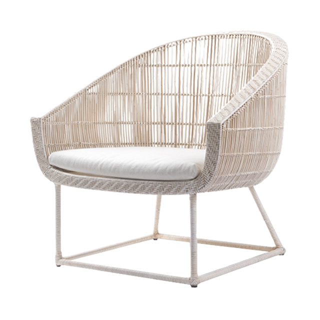 パリス ラウンジチェアーNP（ホワイト） + 純正クッション （PARIS-GAG9016WH）