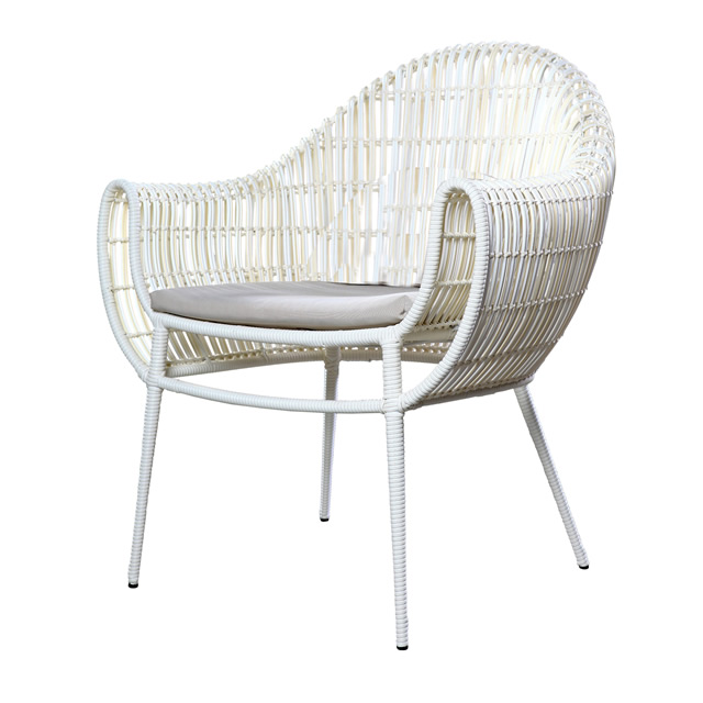 パリス オケーショナルチェアーDU（ホワイト） + 純正クッション （PARIS-GAG9002WH）