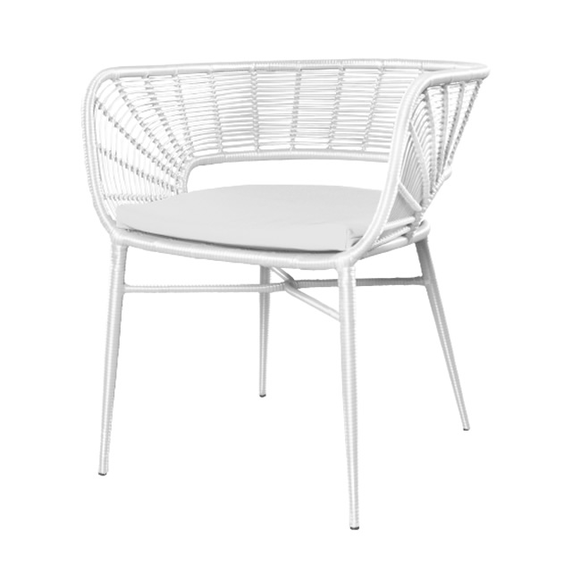 パリス オケーショナルチェアーNN（ホワイト） + 純正クッション （PARIS-GAG9005WH）