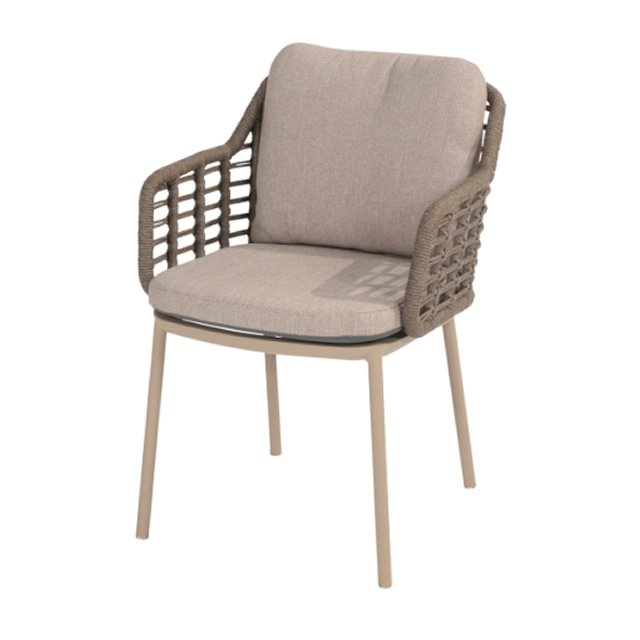 プーリア ロープ ダイニングチェアー + 純正クッション （PUGLIA-91627）（海外在庫）