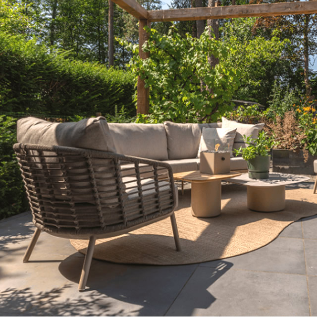 【2月下旬お届け予定】 プーリア デザインロープソファセット  （STK-PGL-ST1）（海外在庫）