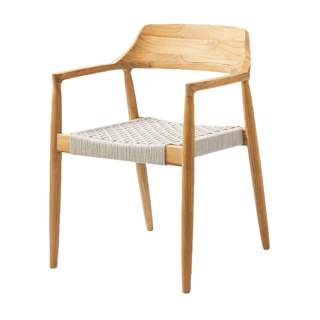 トフィーノ ロープシート チークダイニングチェアー（TOFINO-01-009110）（海外在庫）