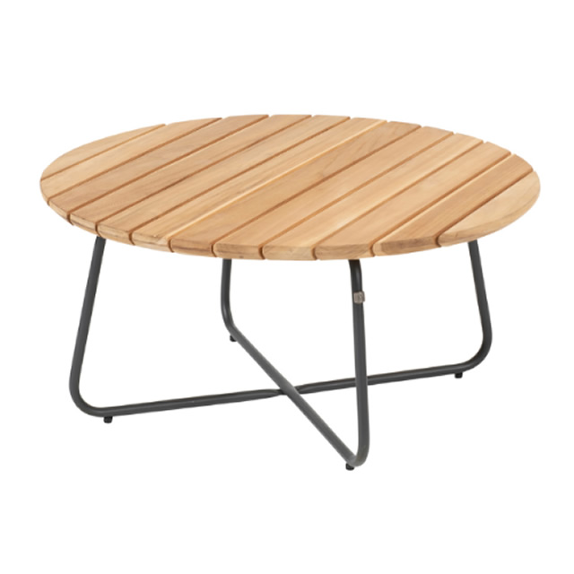 ヴェルディ ラウンドチーク天板 コーヒーテーブル（73cm）（VERDI-213969）（海外在庫）