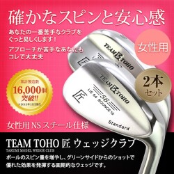 女性用 匠スタンダード ウェッジ 2本セット レディース 50度 52度 54度 56度 58度 ゴルフクラブ 東邦ゴルフ 工場直売 白いグリップ NS-CIスチール シャフト