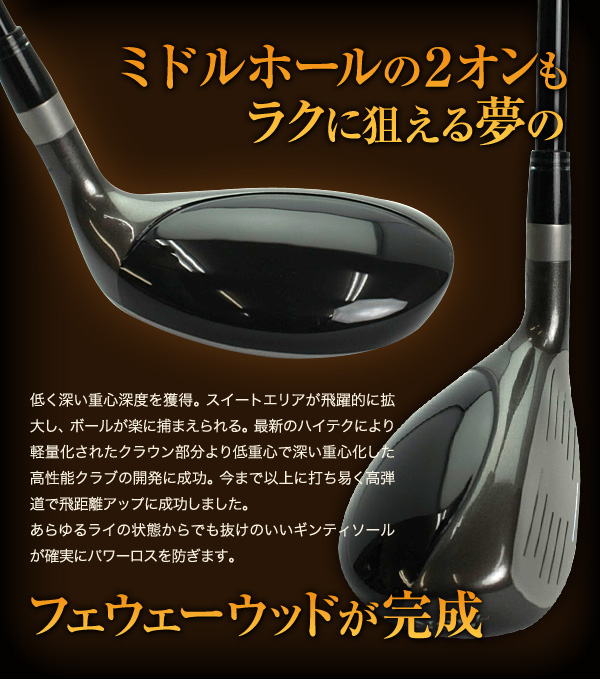 やさしい ミドルUT（ユーティリティー） 飛距離アップ ロフト20度、24