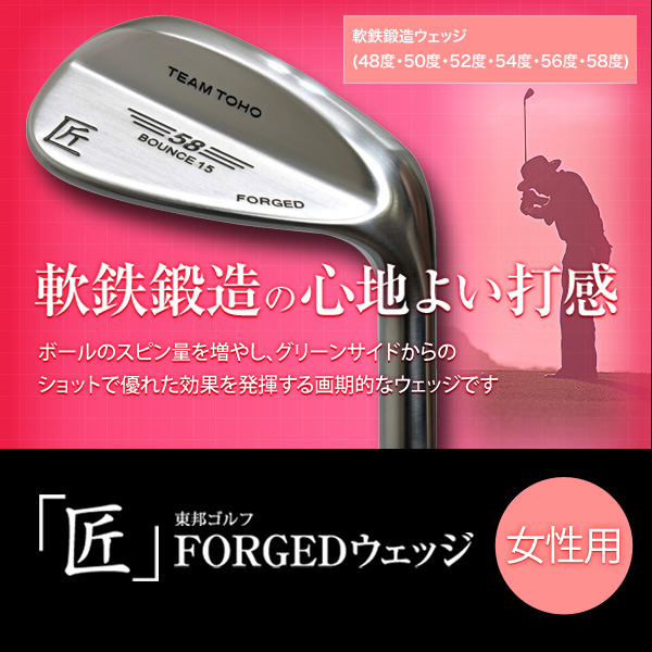 軟鉄鍛造ウェッジ 東邦ゴルフ 女性用 ゴルフクラブ レディース forged
