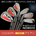 女性用 アイアン  ＃5～9,PW キャビティバック レディース  白いグリップ スチール カーボンシャフトNOW310