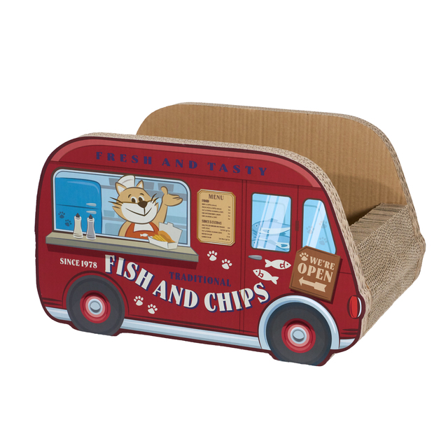 CAT SCRATCHER KITCHEN CAR(FISH&CHIPS)（猫の爪とぎ）