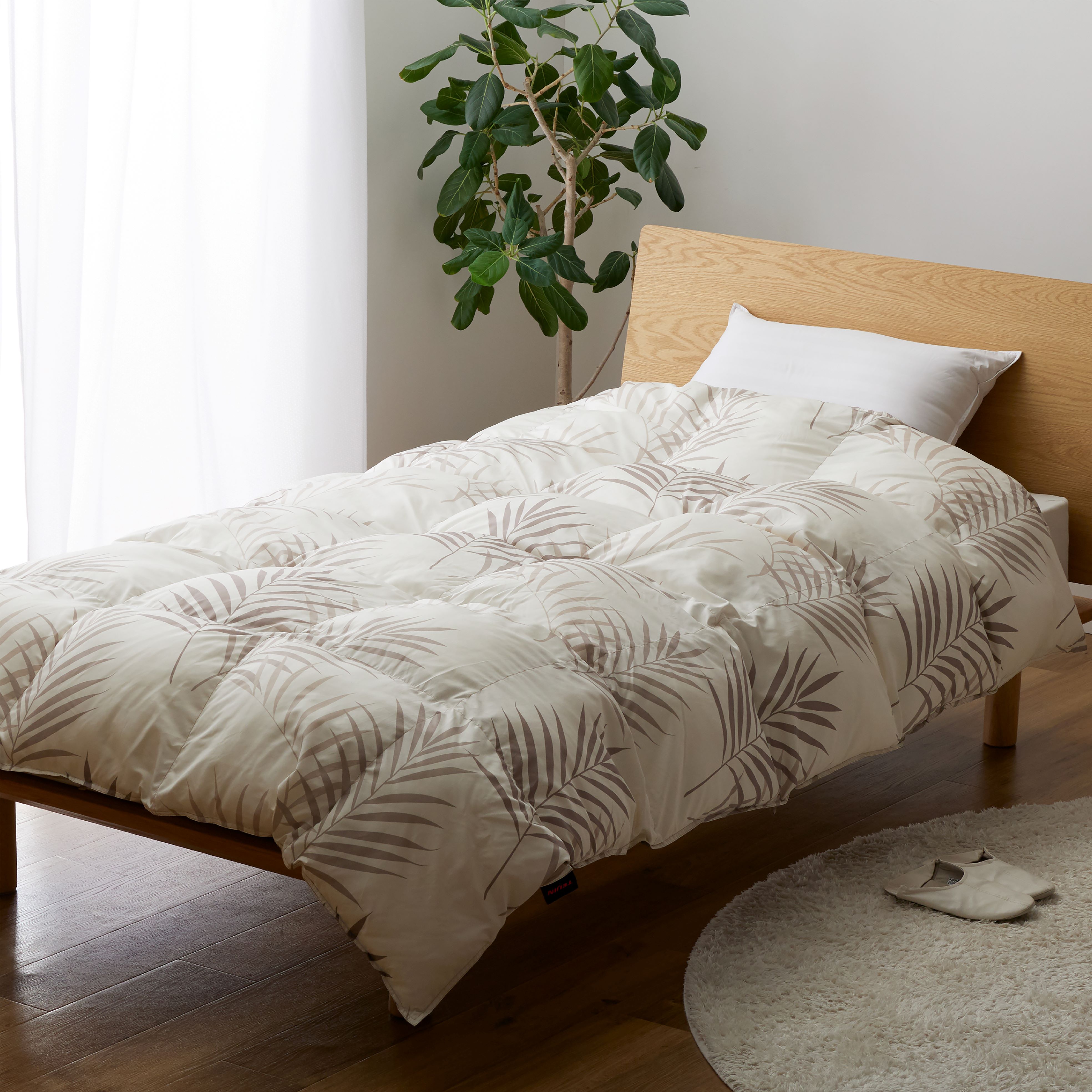 掛け布団 ダブル テイジン マイクロフラッフィー あったか プラス ブラウン メーカー直送品】マイクロフラッフィー掛け布団 ダブルサイズ