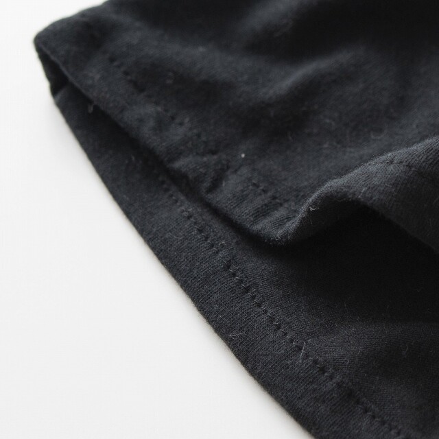 医療用帽子　超薄真っ黒帽子　細部アップ写真　1131　tendre　オーガニックコットン