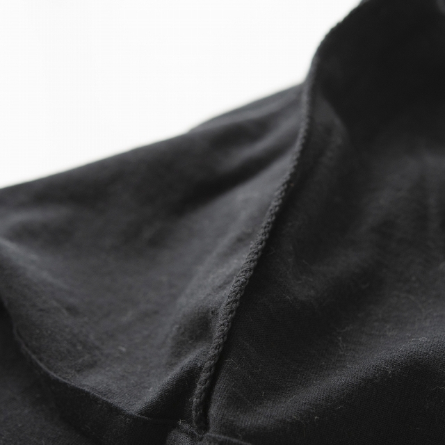 医療用帽子　超薄真っ黒帽子　裏側写真　1131　tendre　オーガニックコットン