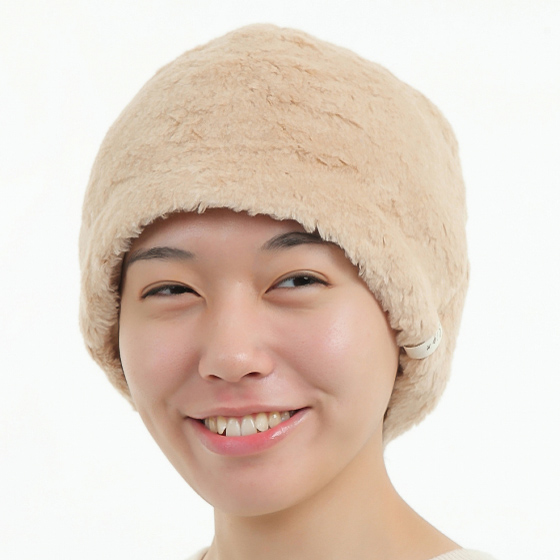 【ふぇあれでぃ】Story mfg. オーガニックコットン帽子 OS 医療用帽子 | オーガニックコットン 日本製 | ボア帽子 茶綿 品番2413