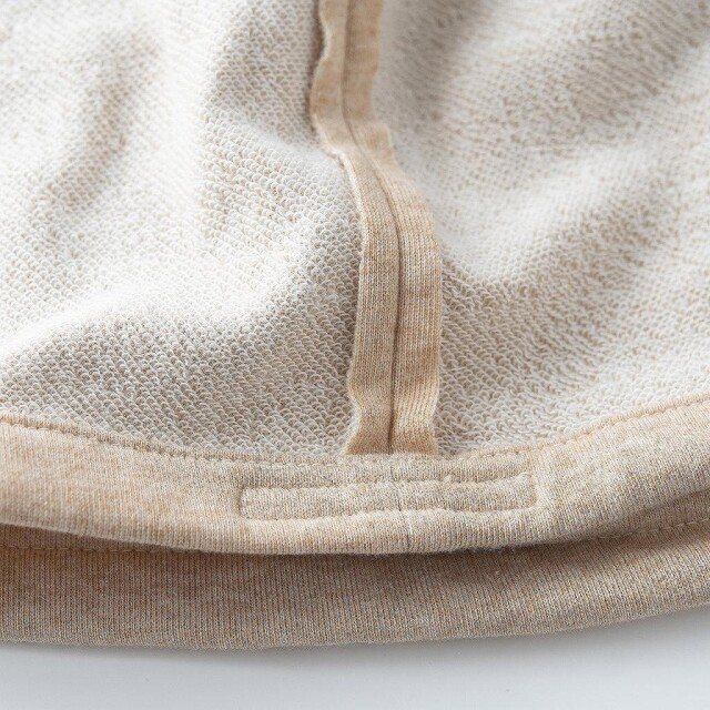 医療用帽子　タオル帽子　茶綿　裏側写真　2733　tendre　オーガニックコットン