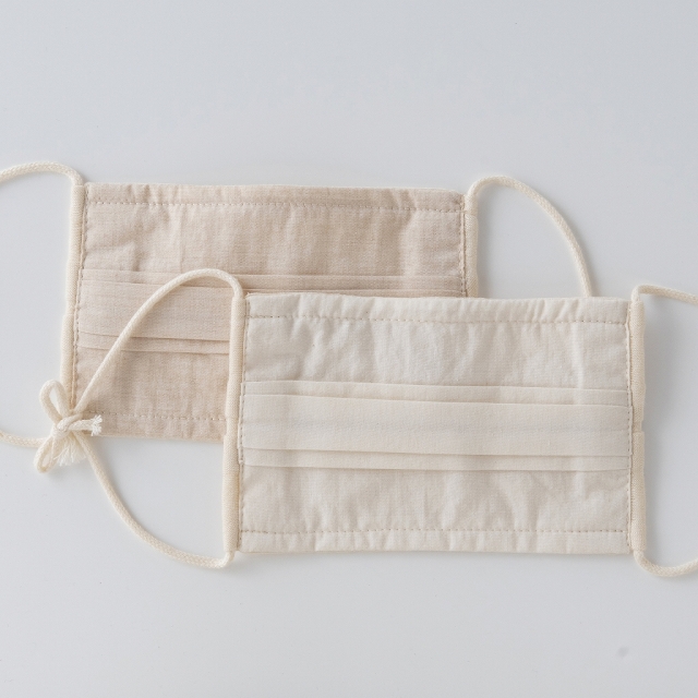 医療用帽子　布マスク　ナチュラル　カラーバリエーション　4012　tendre　オーガニックコットン