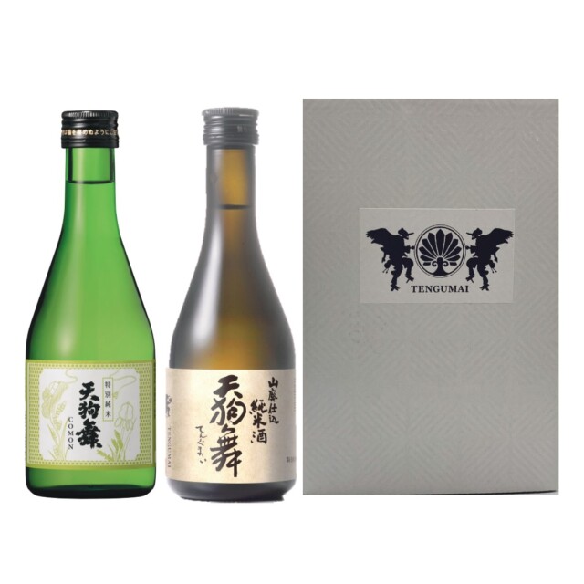 【天狗舞 山廃仕込純米酒＆COMON特別純米300ml 2本セット】