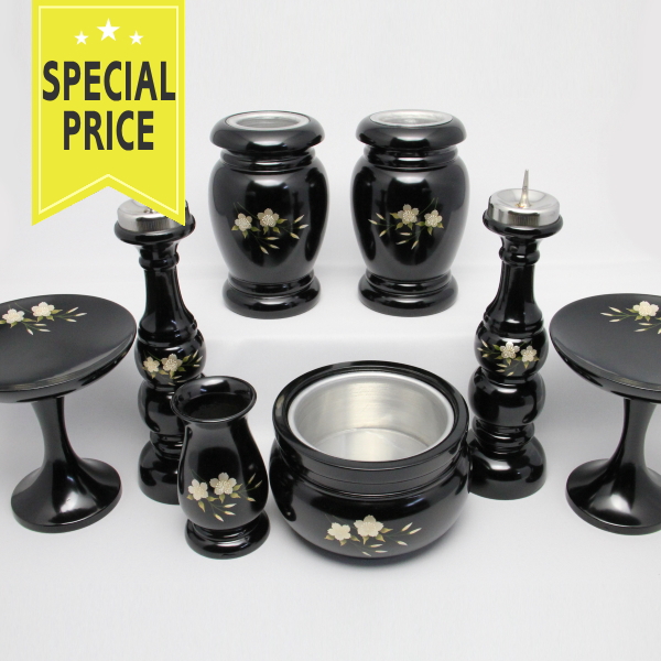 川連塗り仏具セット　黒