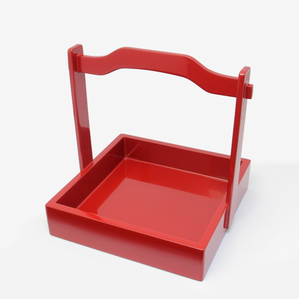 おかもち　小　木製　塗り