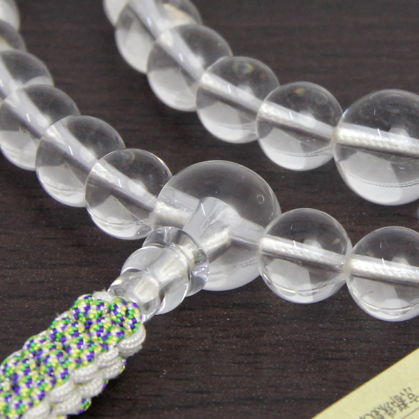 男性用　本水晶看経念珠