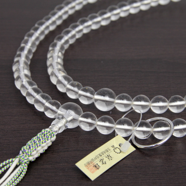 男性用　本水晶看経念珠