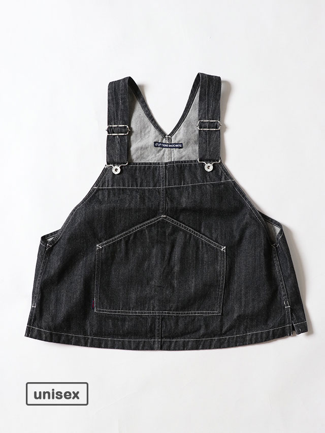11オンスブラックデニムワークマンビブベスト