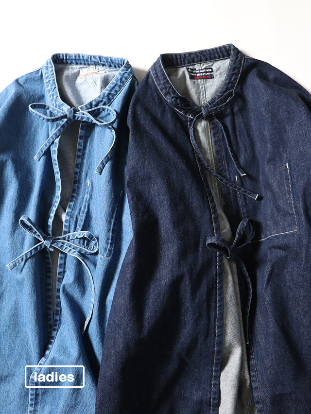 12.75オンスデニムtie upワークコート