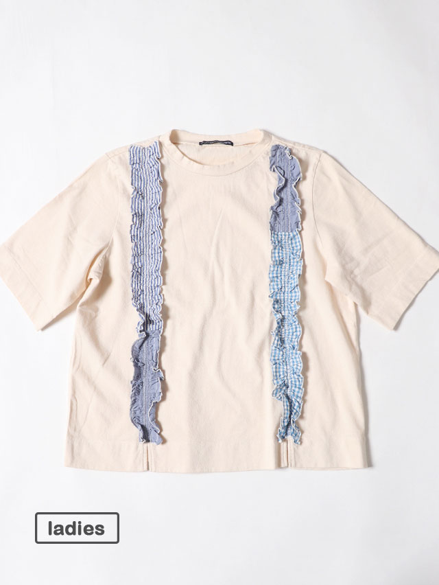 20天竺 ２ラインフリル半袖T