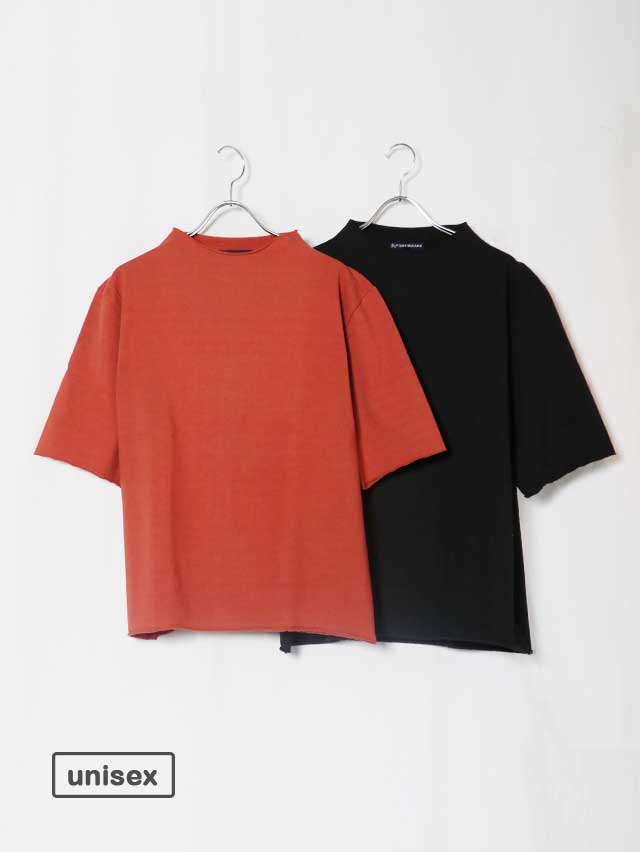 ミディアムハード天竺ボトルネック半袖T(Mens Sのみ)