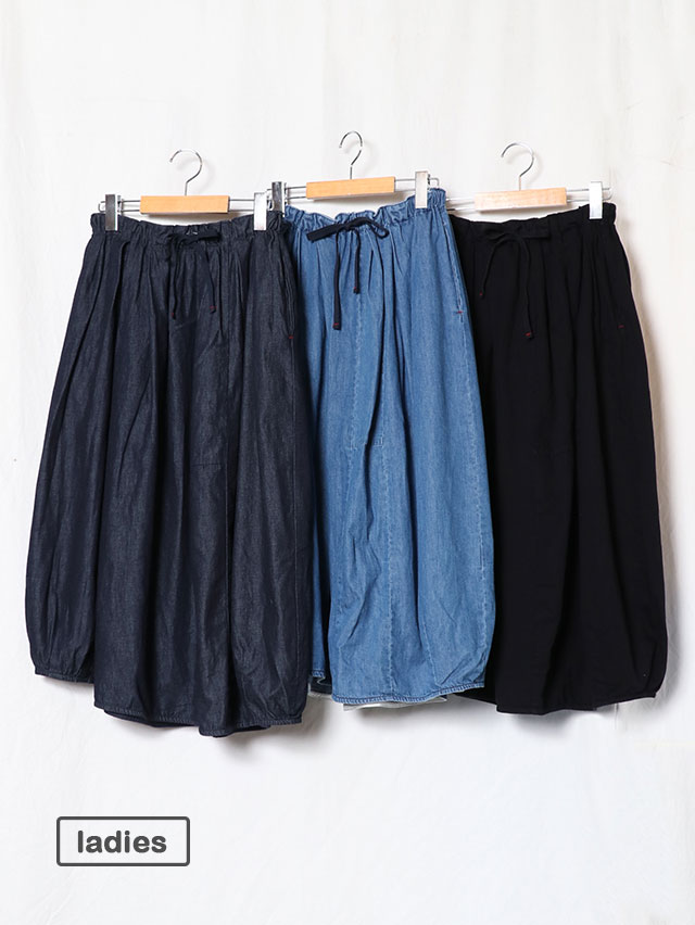 6オンスデニムバレルロングスカート