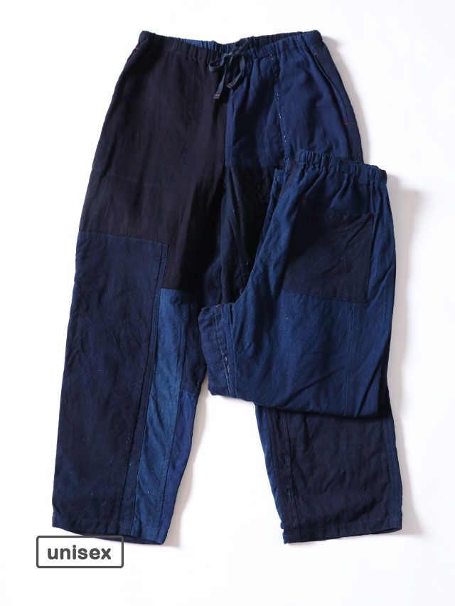 藍の古布タゴサクパンツ