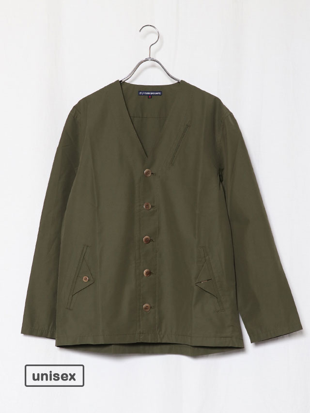 コットンナイロングログラン フラップカーディガン