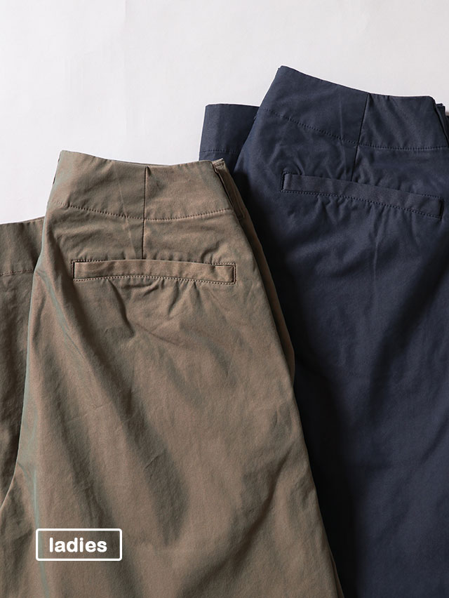 C/P玉虫ギャバオーバーカーブパンツ