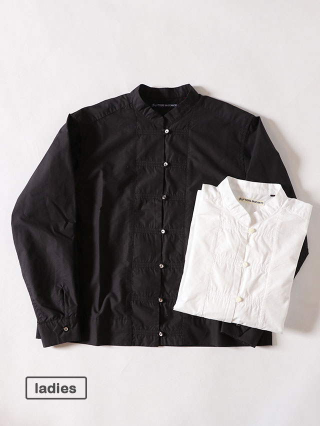 C/Tタイプライターチーパオ釦シャツ