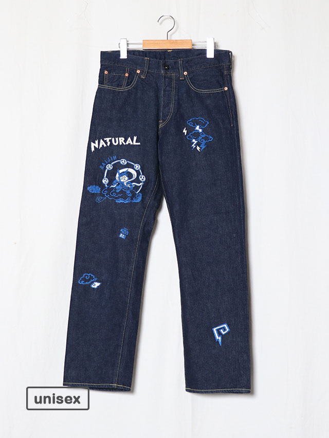 風神雷神naugty 5ポケットストレートパンツ