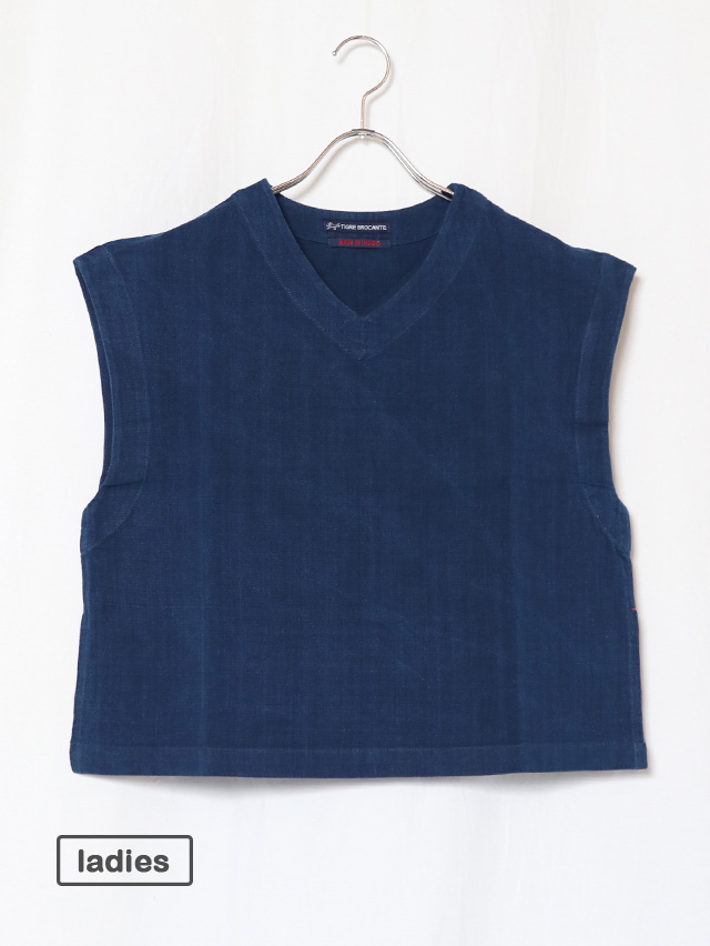 Hoot Indigo フレンチノッチベスト