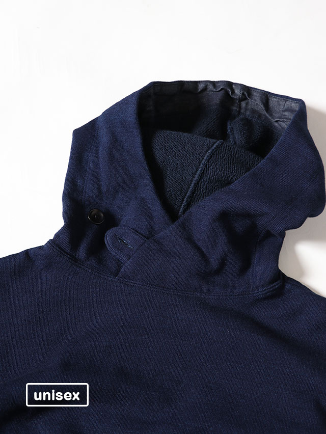 インディゴライト裏毛タブクロスフーディー