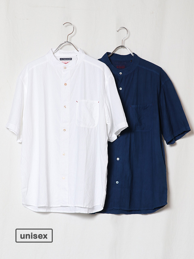 カディバンドカラーシャツ