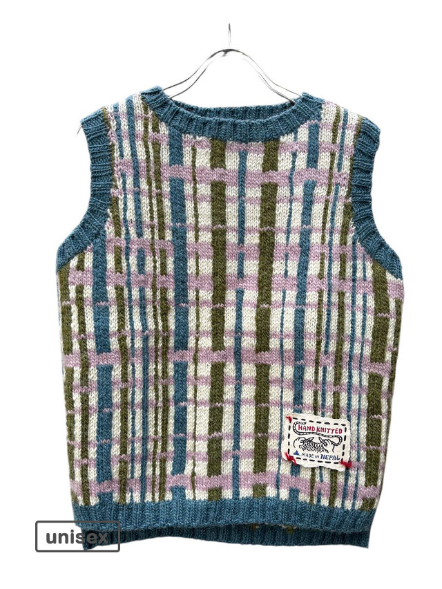 TIGRE BROCANTE ベスト バンブーチェックニットベスト(Ladies F) TIGRE BROCANTE