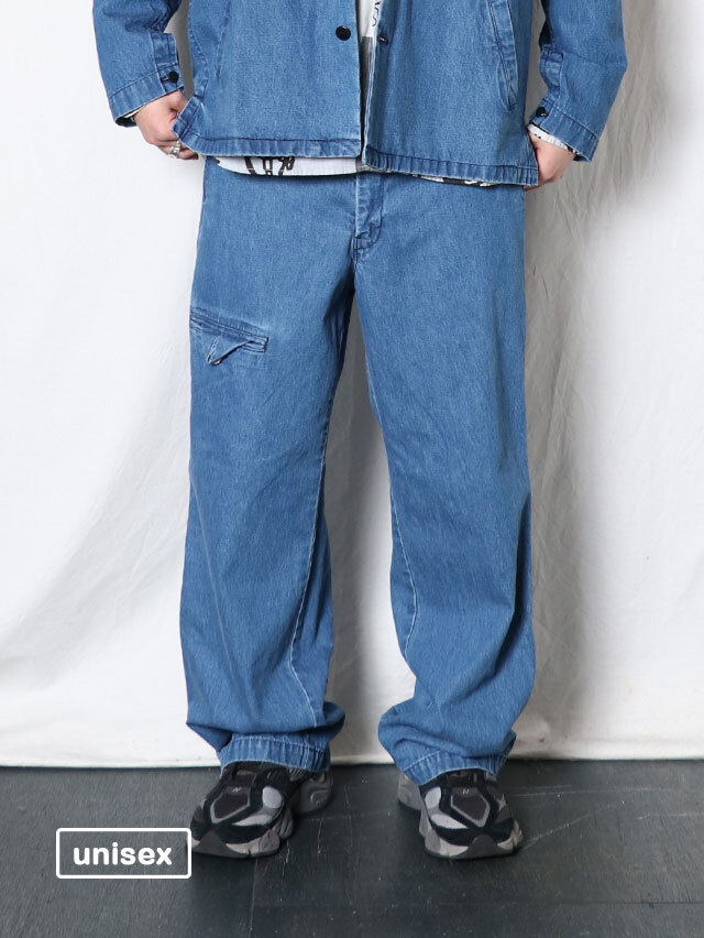 10オンスデニムフラップトラウザーパンツ
