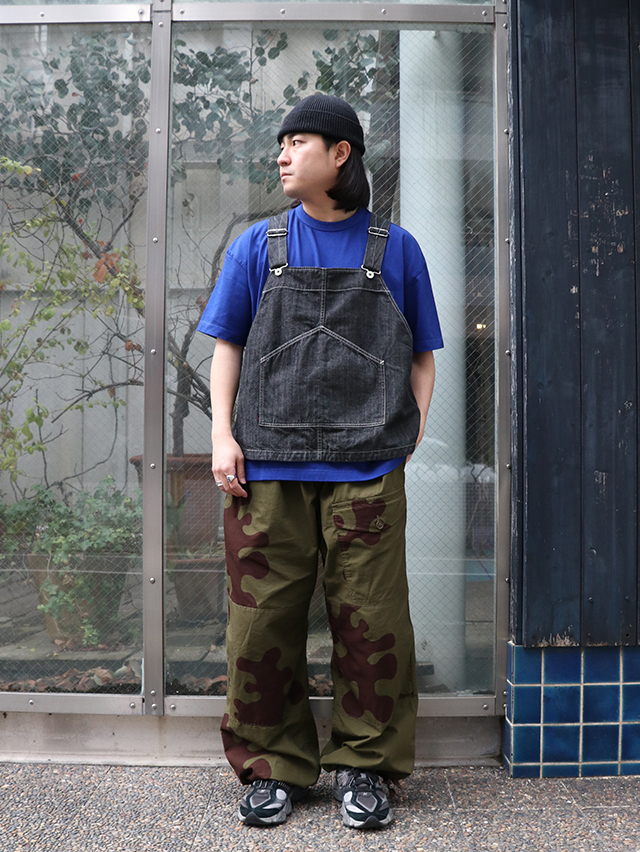 11オンスブラックデニムワークマンビブベスト TIGRE BROCANTE