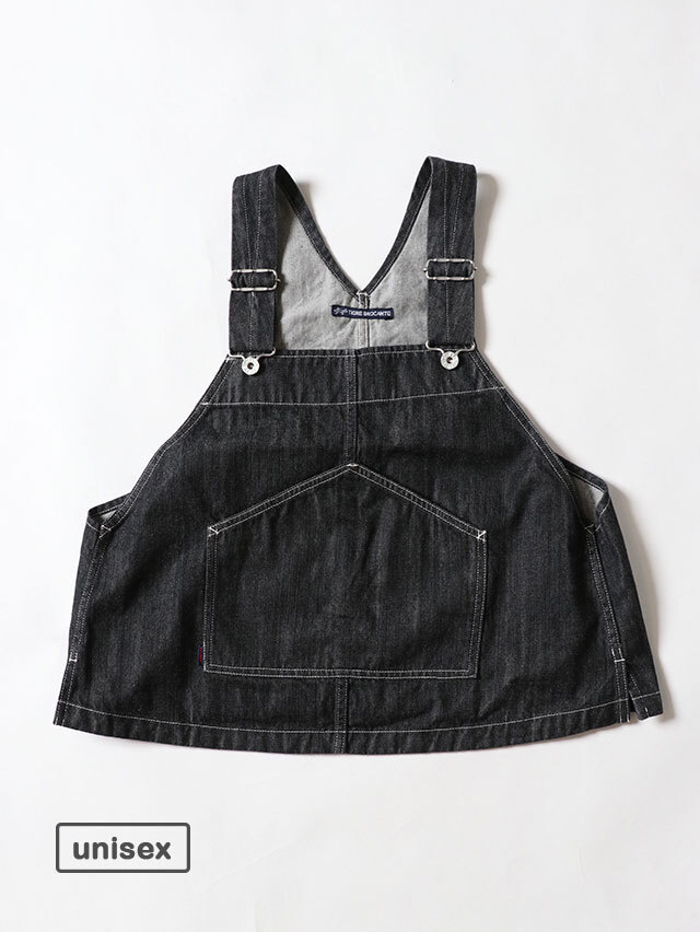 11オンスブラックデニムワークマンビブベスト
