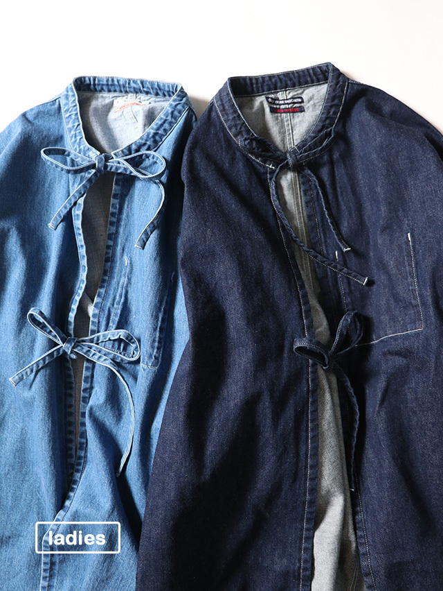 12.75オンスデニムtie upワークコート