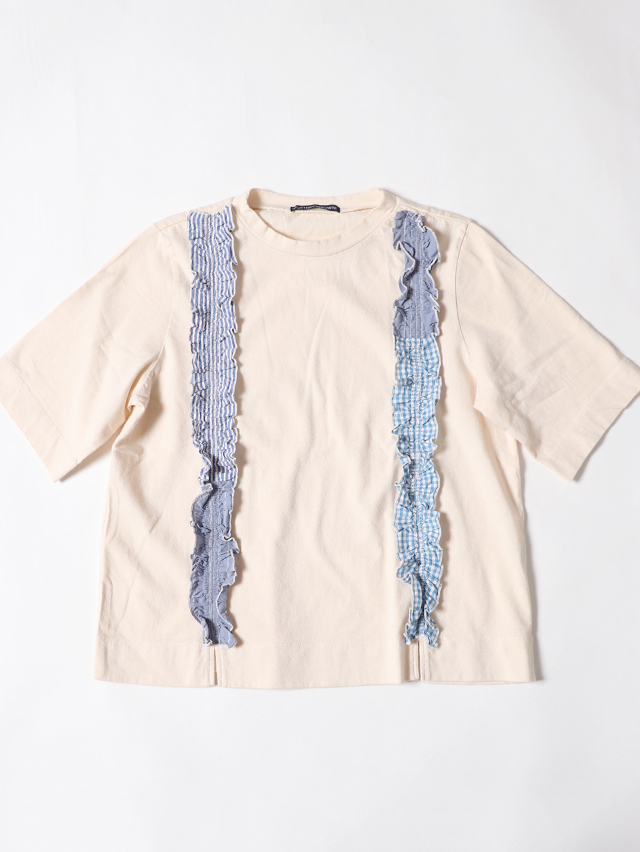 20天竺 2ラインフリル半袖T TIGRE BROCANTE