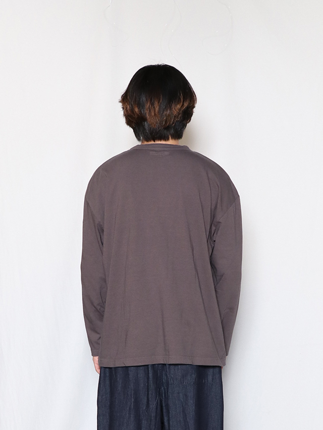 TIGRE BROCANTE ティグルブロカンテ ベニスビーチ 藍染 リブ ロングスリーブT 長袖Tシャツ HS-2-TPO129 日本製 TIGRE BROCANTE ティグルブロカンテ ベニスビーチ 藍染 リブ