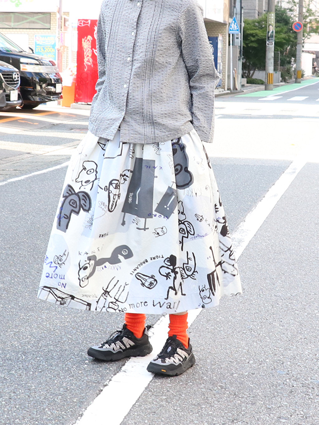 KAKEI boys ウェザーフィセルロングスカート TIGRE BROCANTE