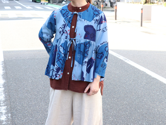 KAKEI boys レーヨンスウィッチtieカーディガン TIGRE BROCANTE